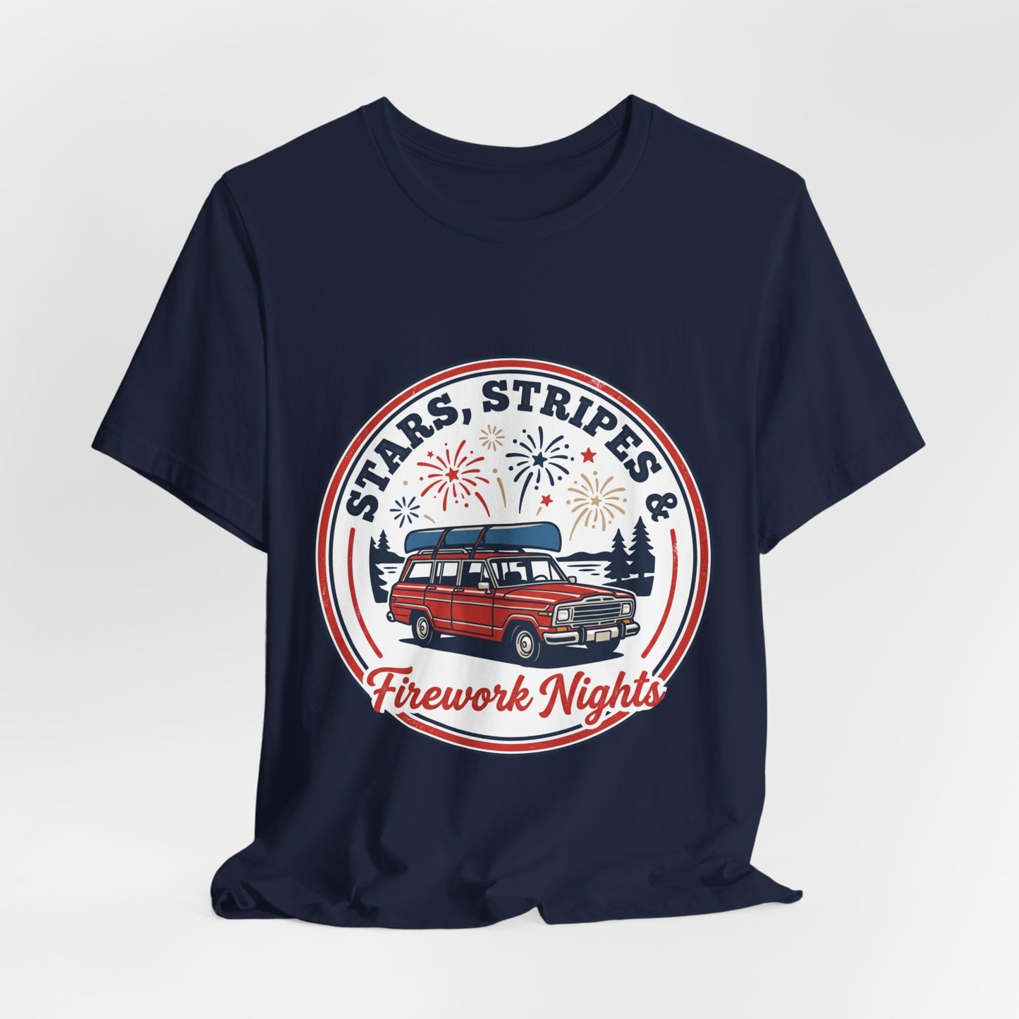 Stars & Stripes Firework Nights Tee | vintage USA, red white blue