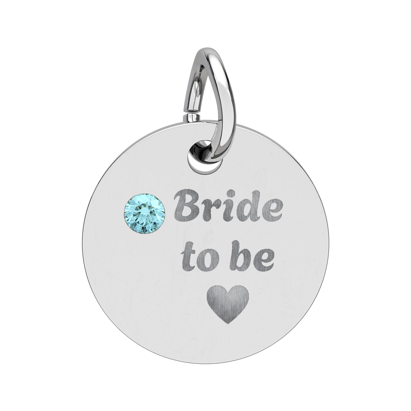 Birthstone Circle Charm (Engraving)