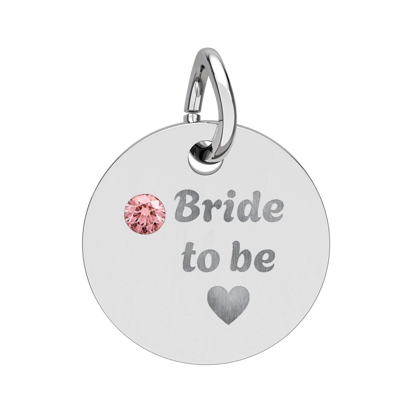 Birthstone Circle Charm (Engraving)