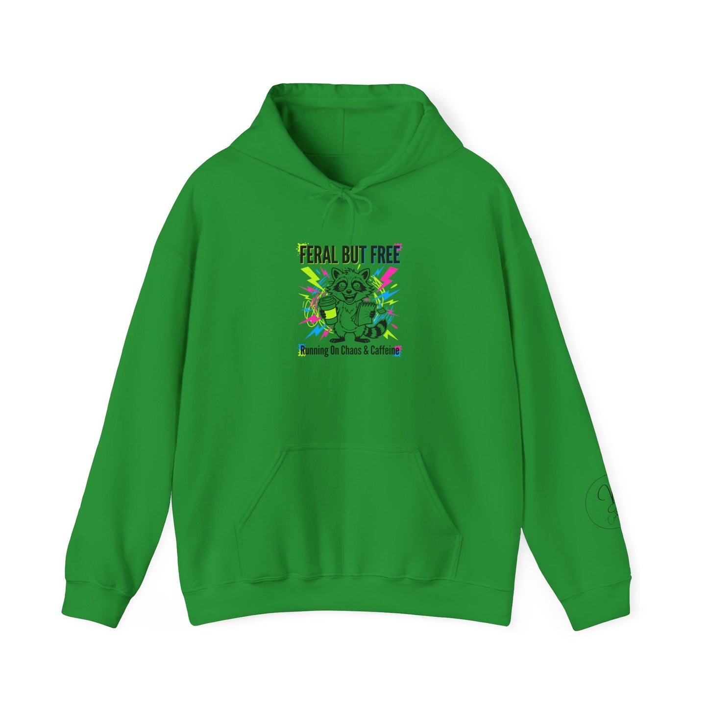 Feral But Free Hoodie | chaotic, quirky humor