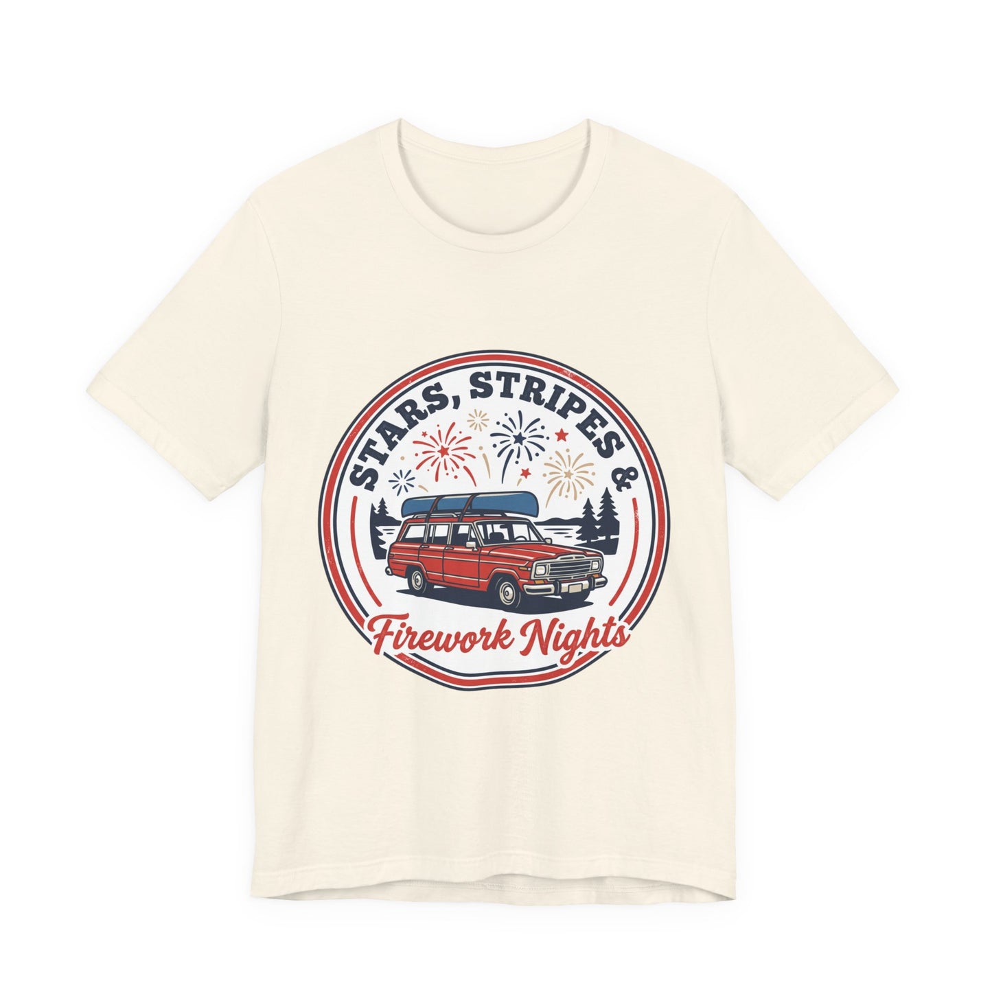 Stars & Stripes Firework Nights Tee | vintage USA, red white blue