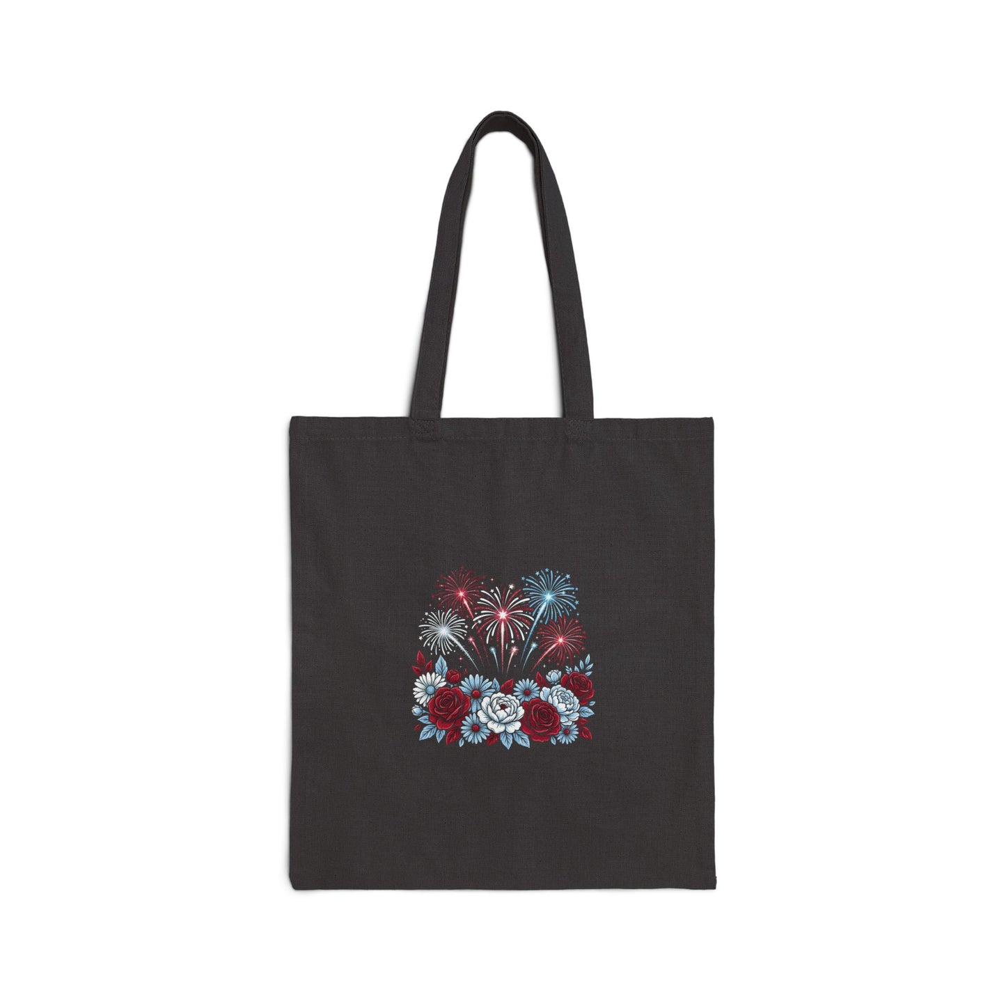 Faith & Freedom Floral Tote, patriotic vintage Americana, July 4th
