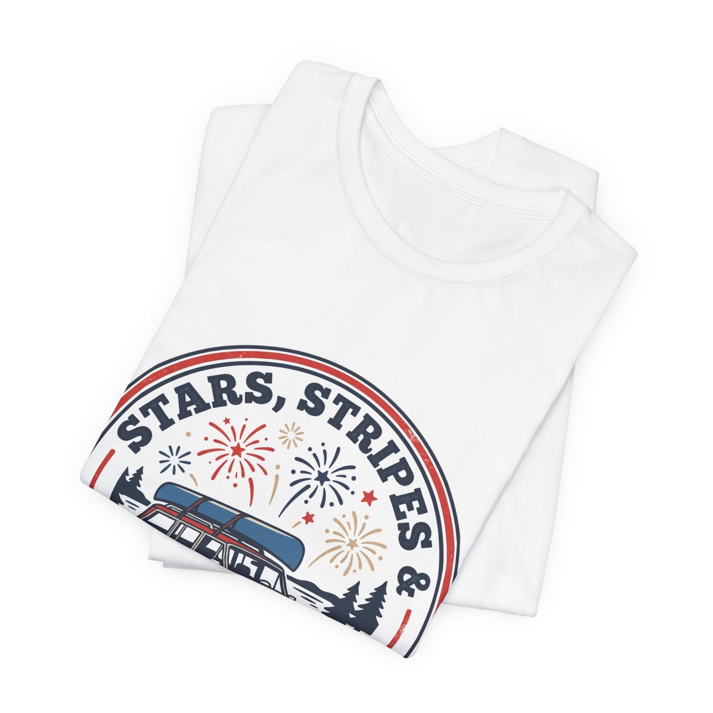 Stars & Stripes Firework Nights Tee | vintage USA, red white blue