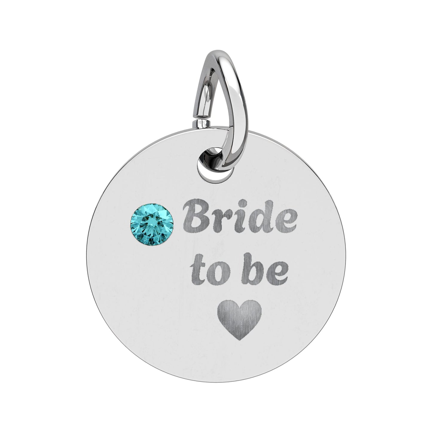 Birthstone Circle Charm (Engraving)