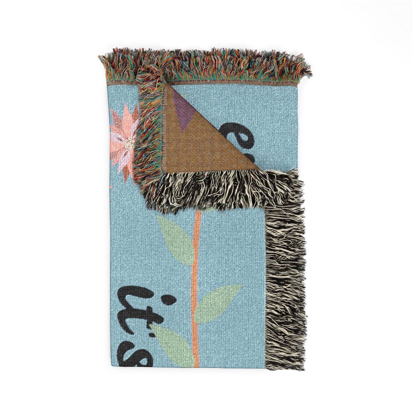 it's fine i'm fine everything's fine Woven Blanket, floral vine throw