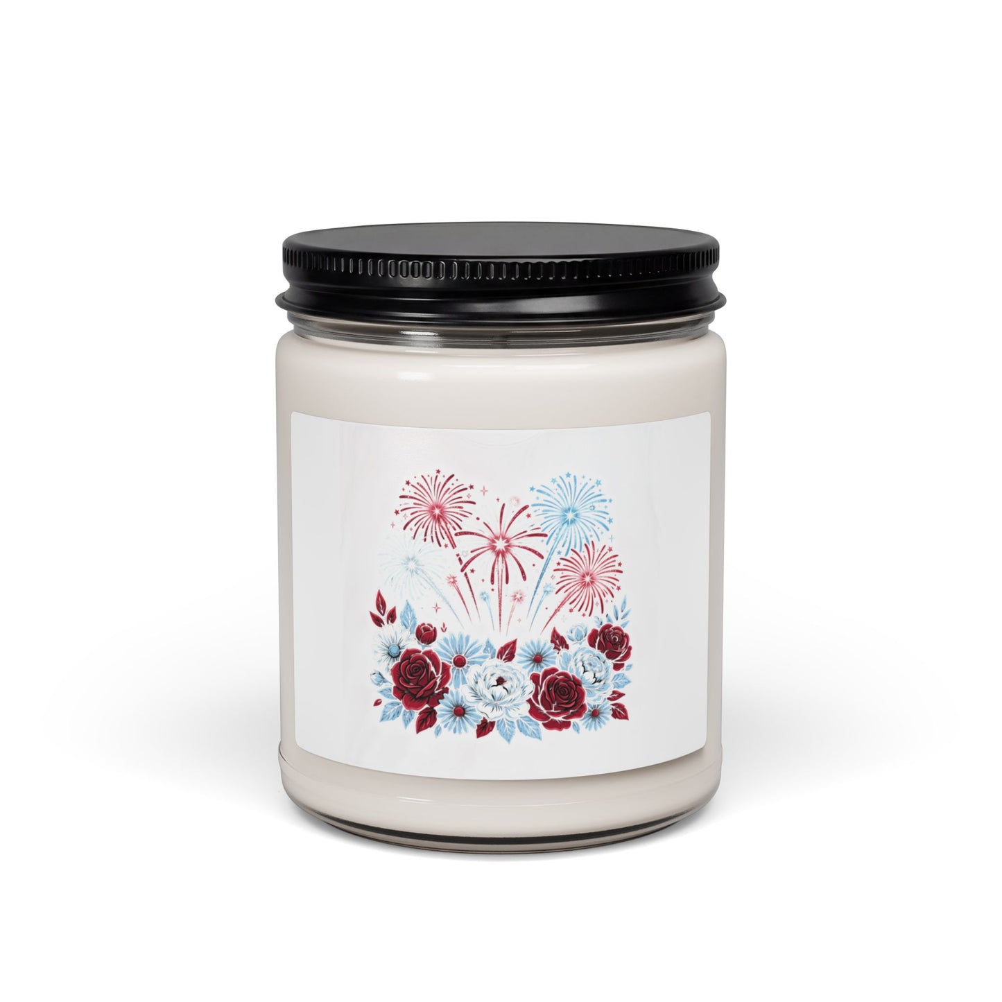 Faith & Freedom Floral Fireworks Candle | patriotic, vintage Americana