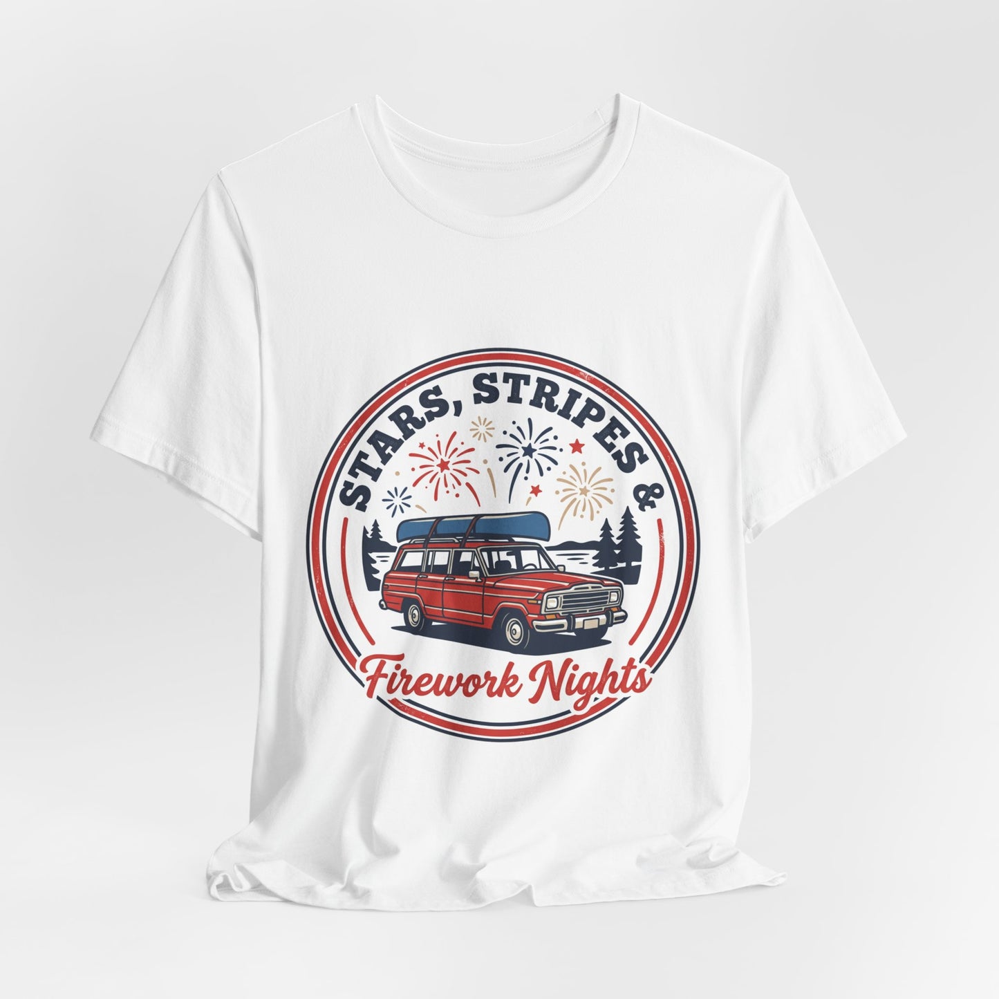 Stars & Stripes Firework Nights Tee | vintage USA, red white blue