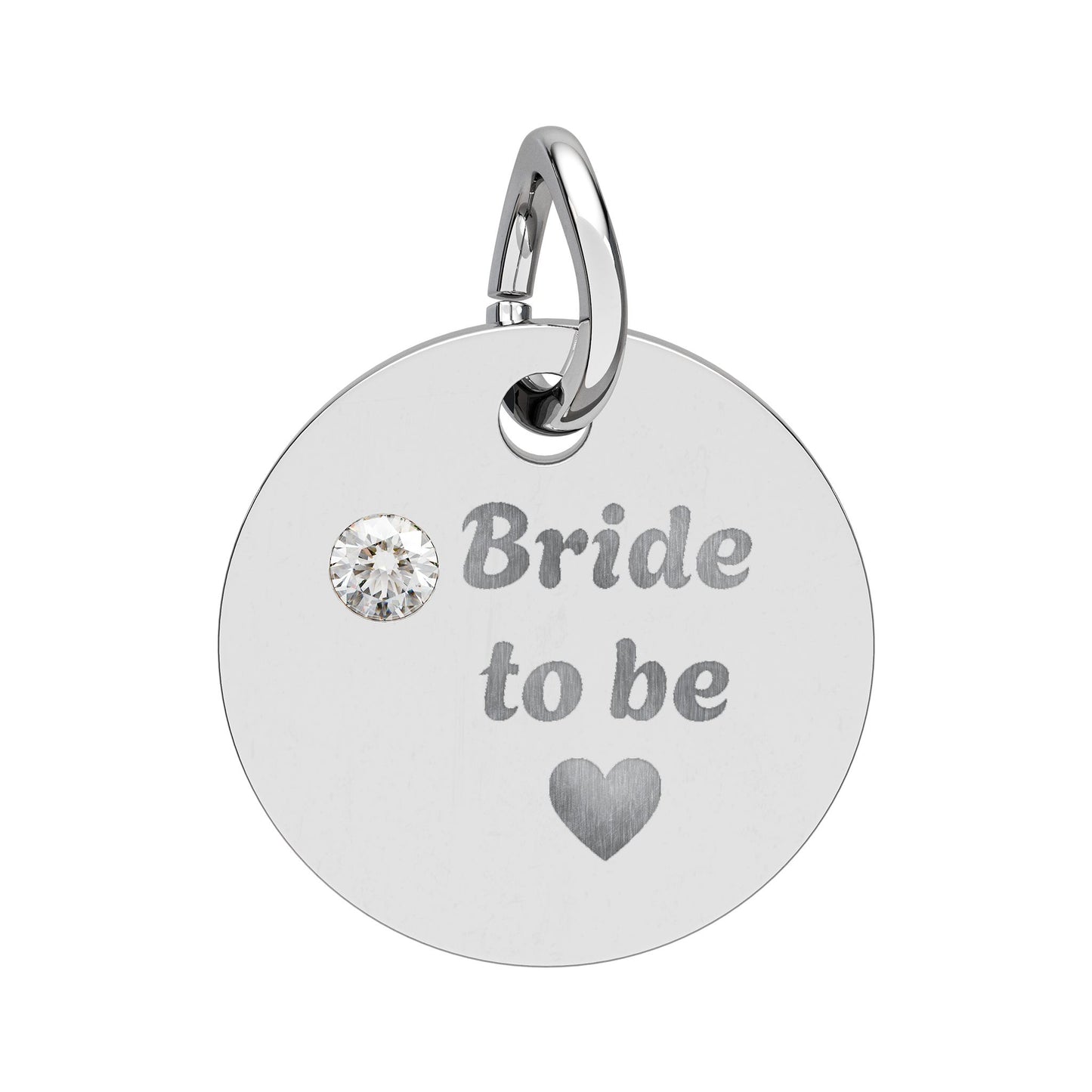 Birthstone Circle Charm (Engraving)