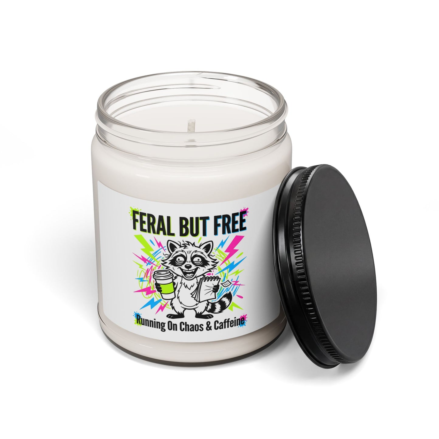 Feral But Free Candle | Scented Soy Candle, chaotic quirky humor