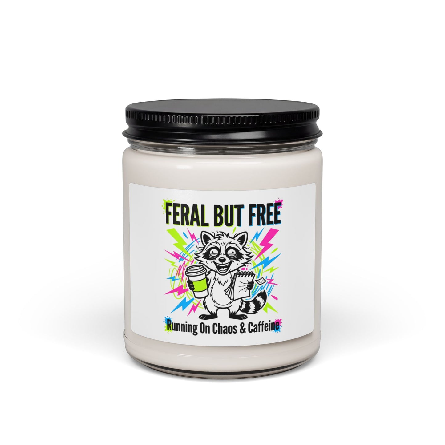 Feral But Free Candle | Scented Soy Candle, chaotic quirky humor