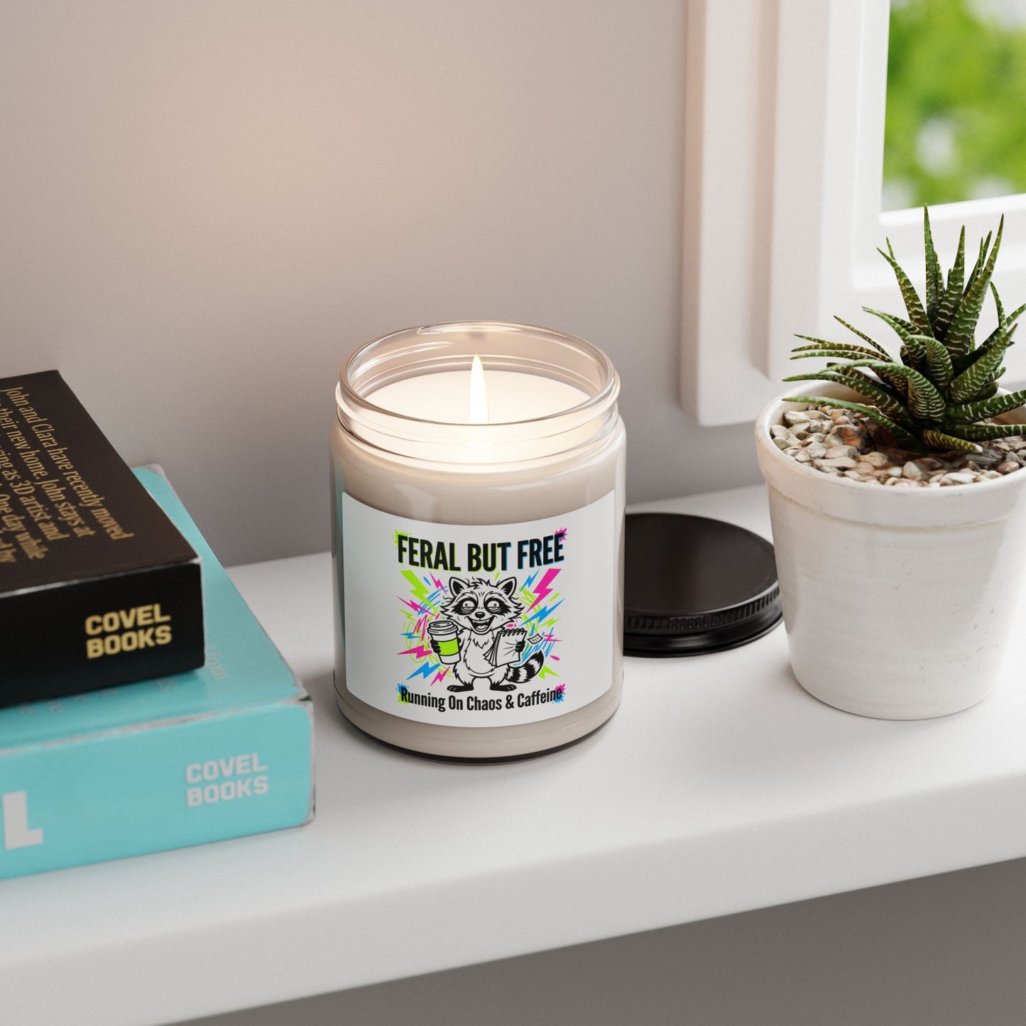 Feral But Free Candle | Scented Soy Candle, chaotic quirky humor