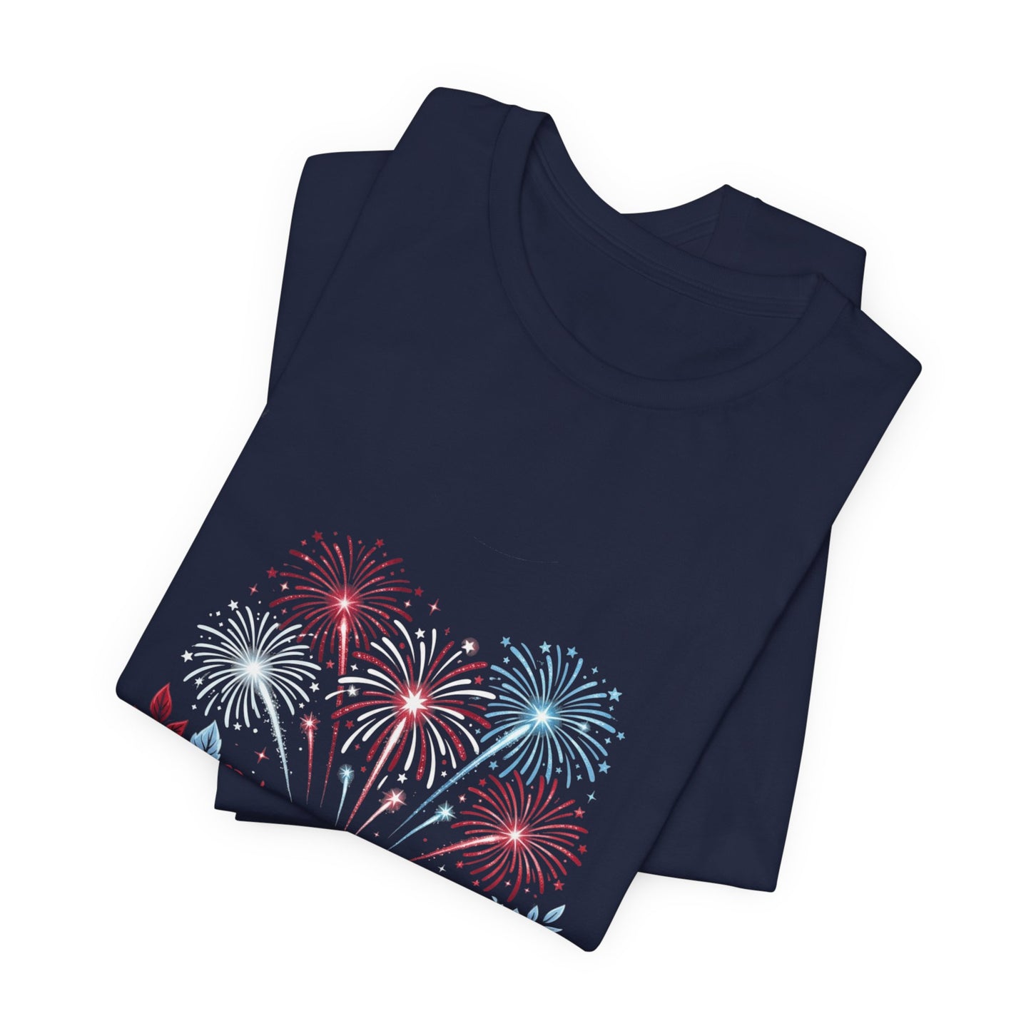 Faith & Freedom Floral Fireworks T-Shirt | Patriotic, Vintage Americana