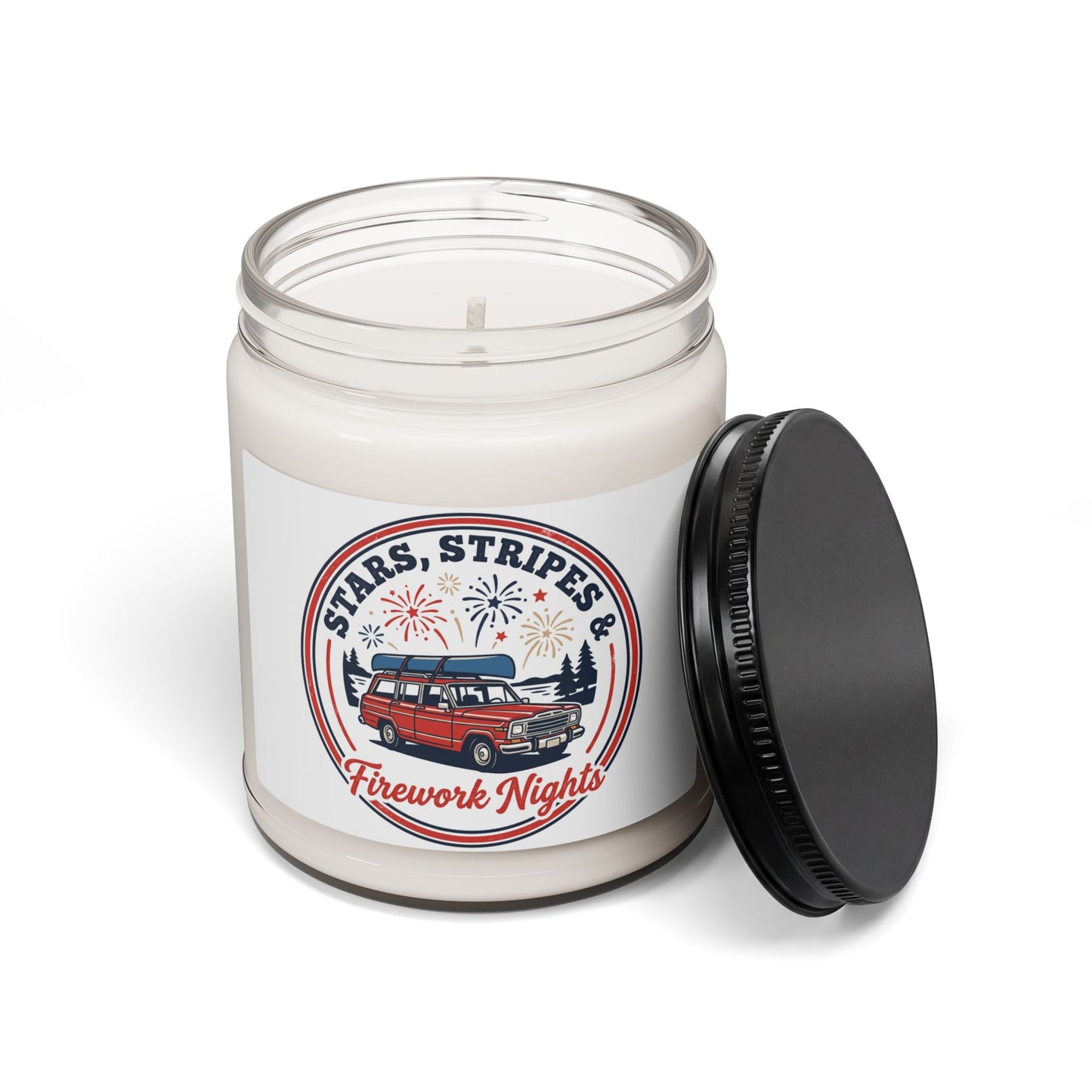 Stars & Stripes Firework Nights Candle | 9oz Soy, Americana Vintage