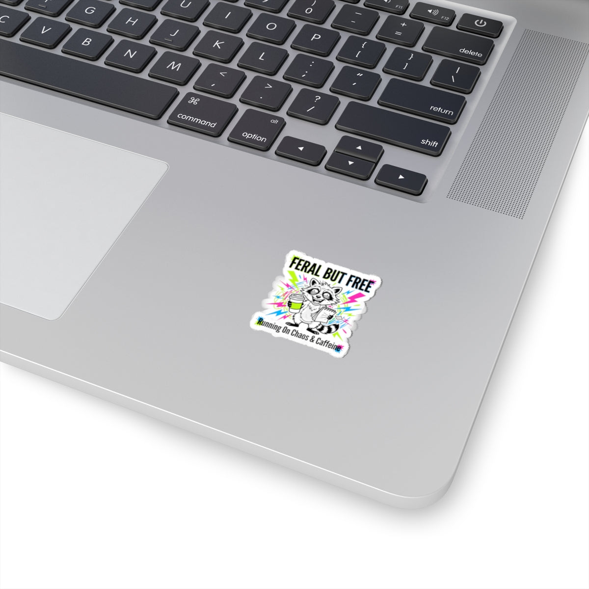 Feral But Free Sticker | chaotic quirky humor, burnout aesthetic