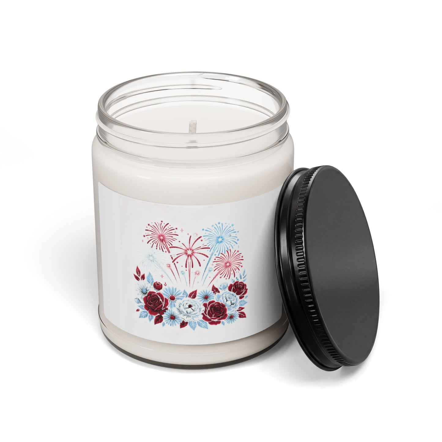 Faith & Freedom Floral Fireworks Candle | patriotic, vintage Americana
