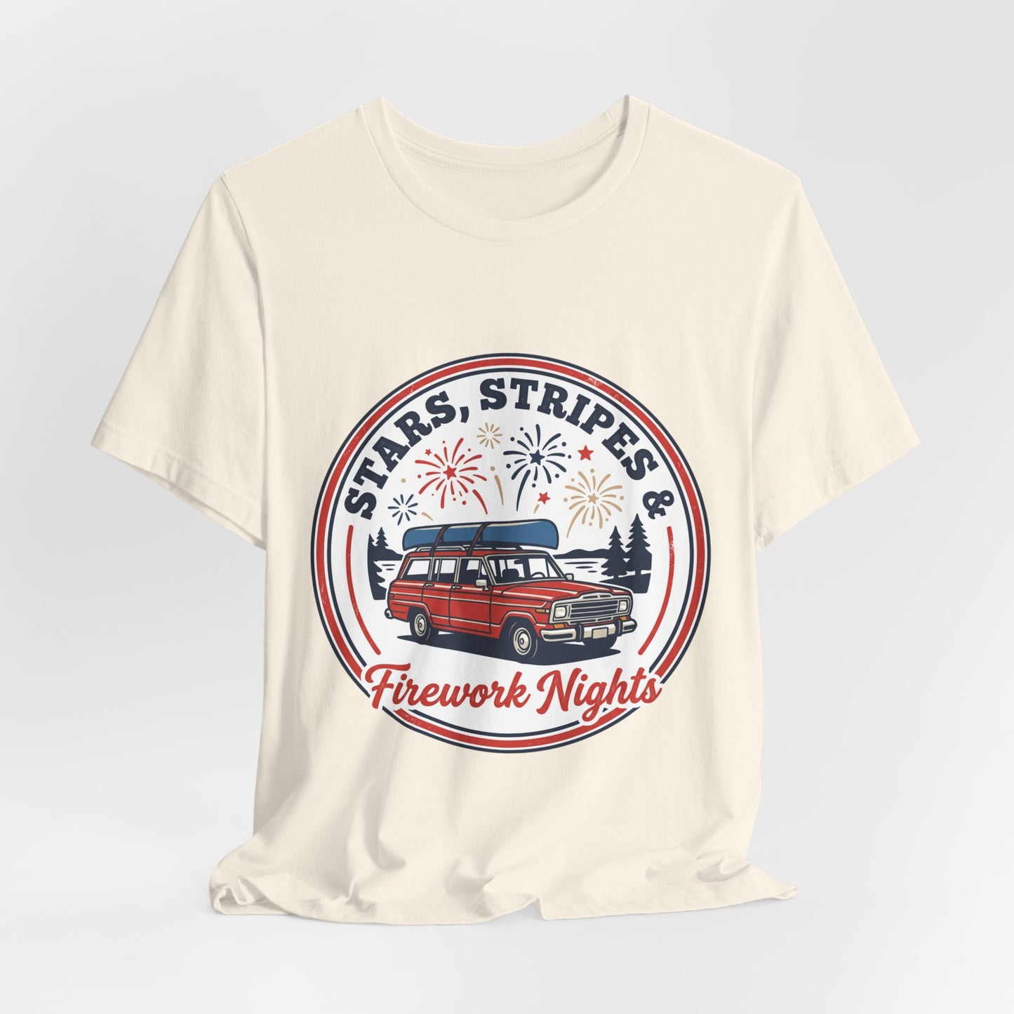 Stars & Stripes Firework Nights Tee | vintage USA, red white blue