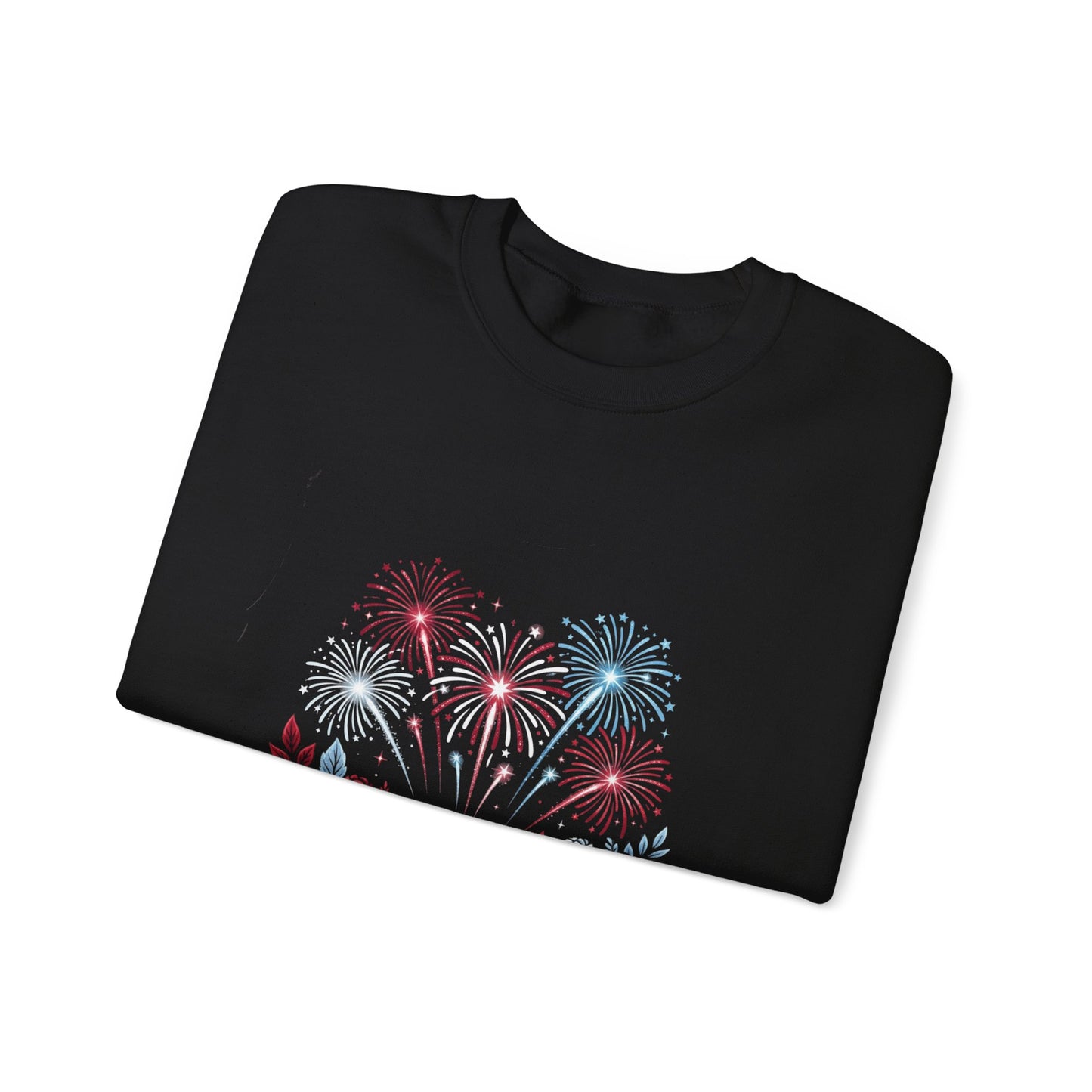 Faith & Freedom Floral Fireworks Sweatshirt | Patriotic vintage Americana