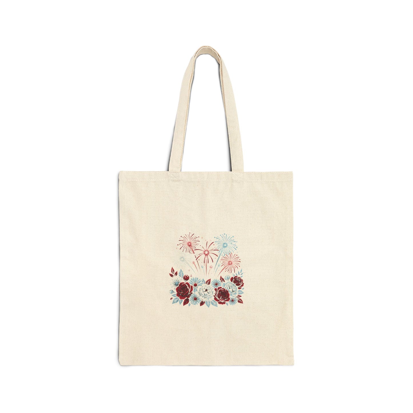 Faith & Freedom Floral Tote, patriotic vintage Americana, July 4th