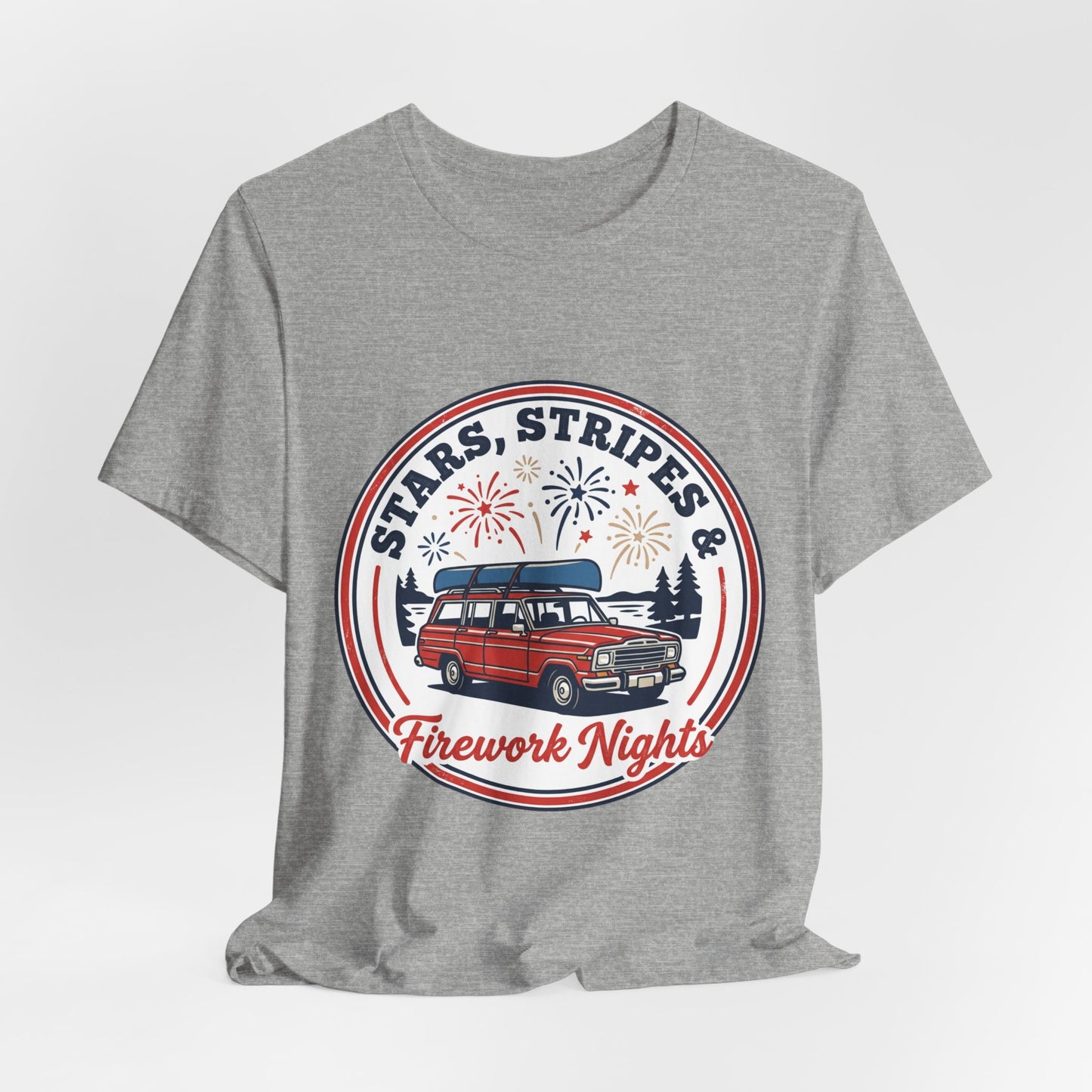 Stars & Stripes Firework Nights Tee | vintage USA, red white blue