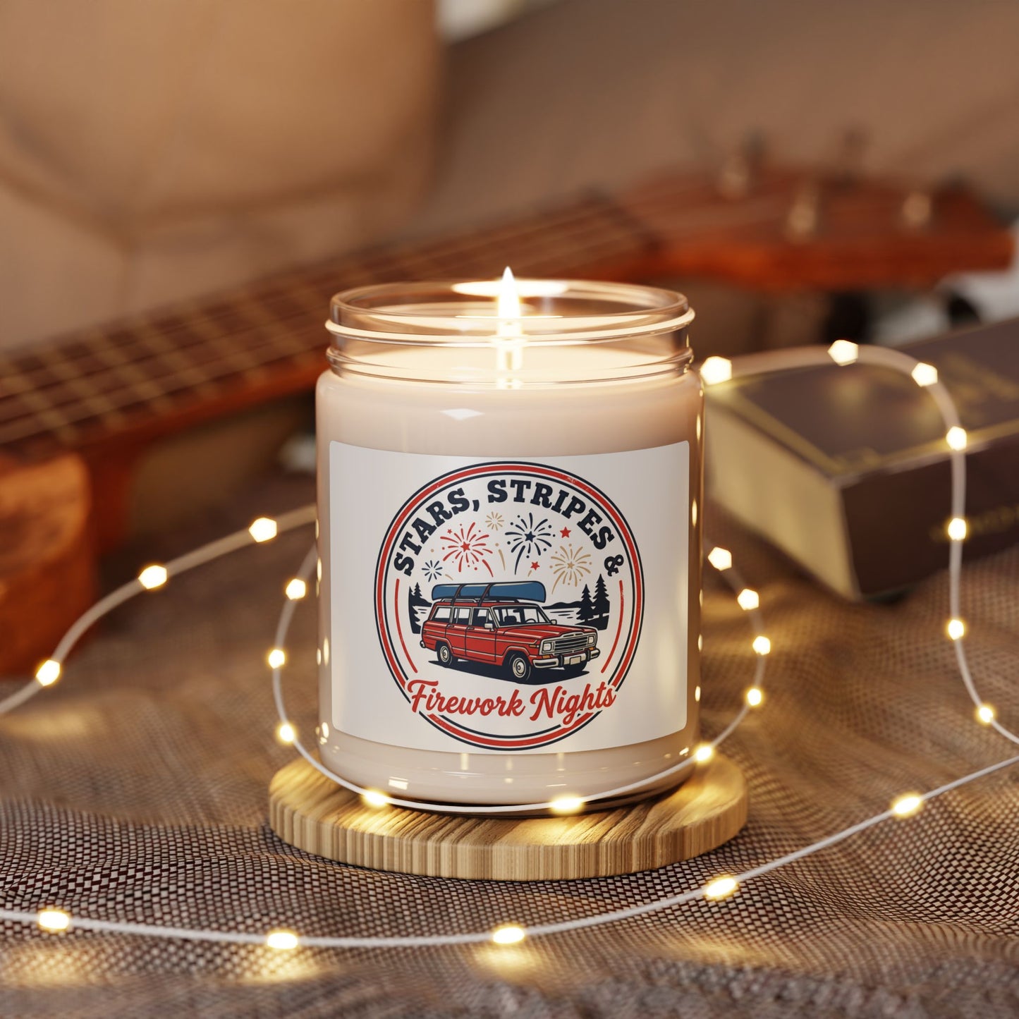 Stars & Stripes Firework Nights Candle | 9oz Soy, Americana Vintage