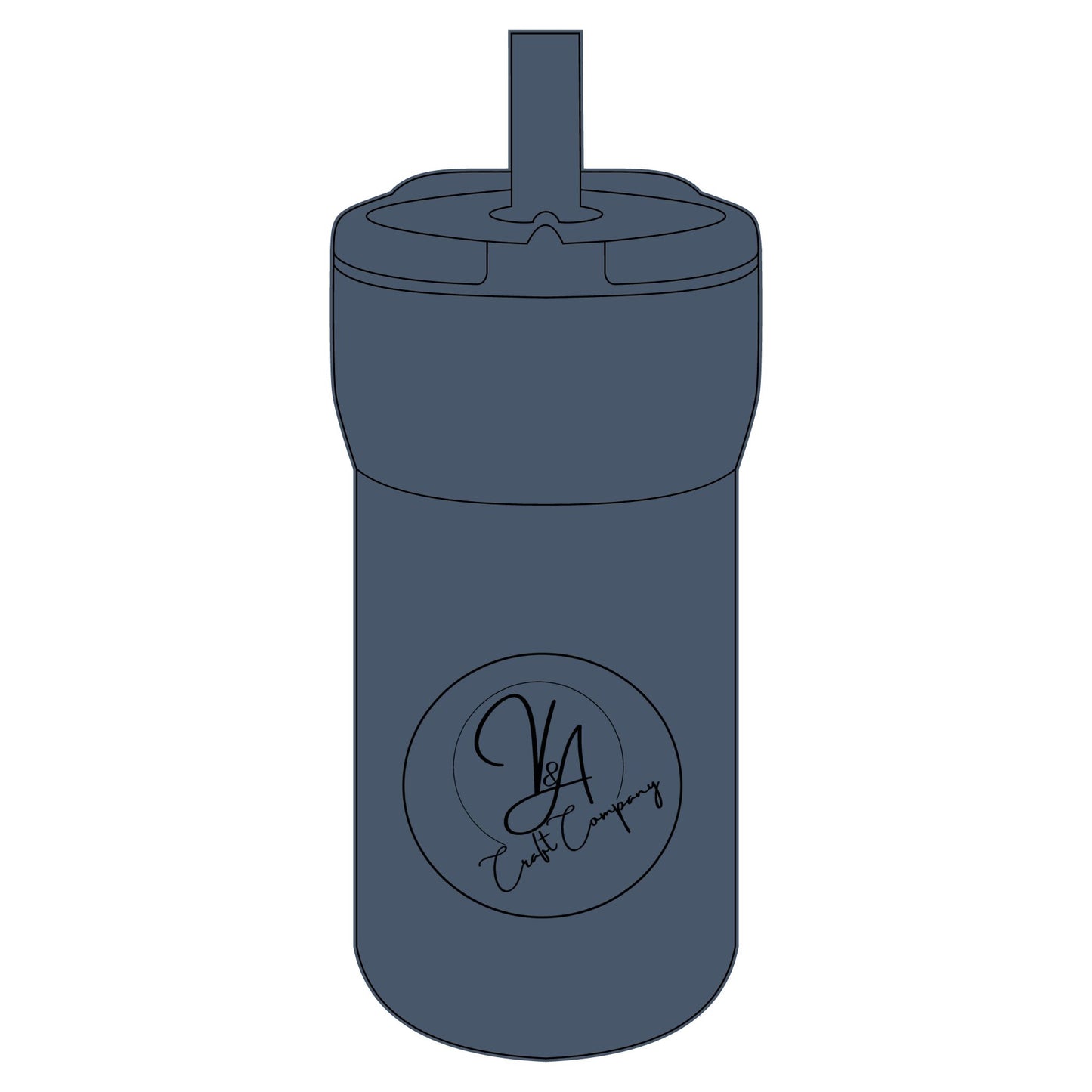 Monogram Script Logo Kids Straw Tumbler | 12oz Leakproof