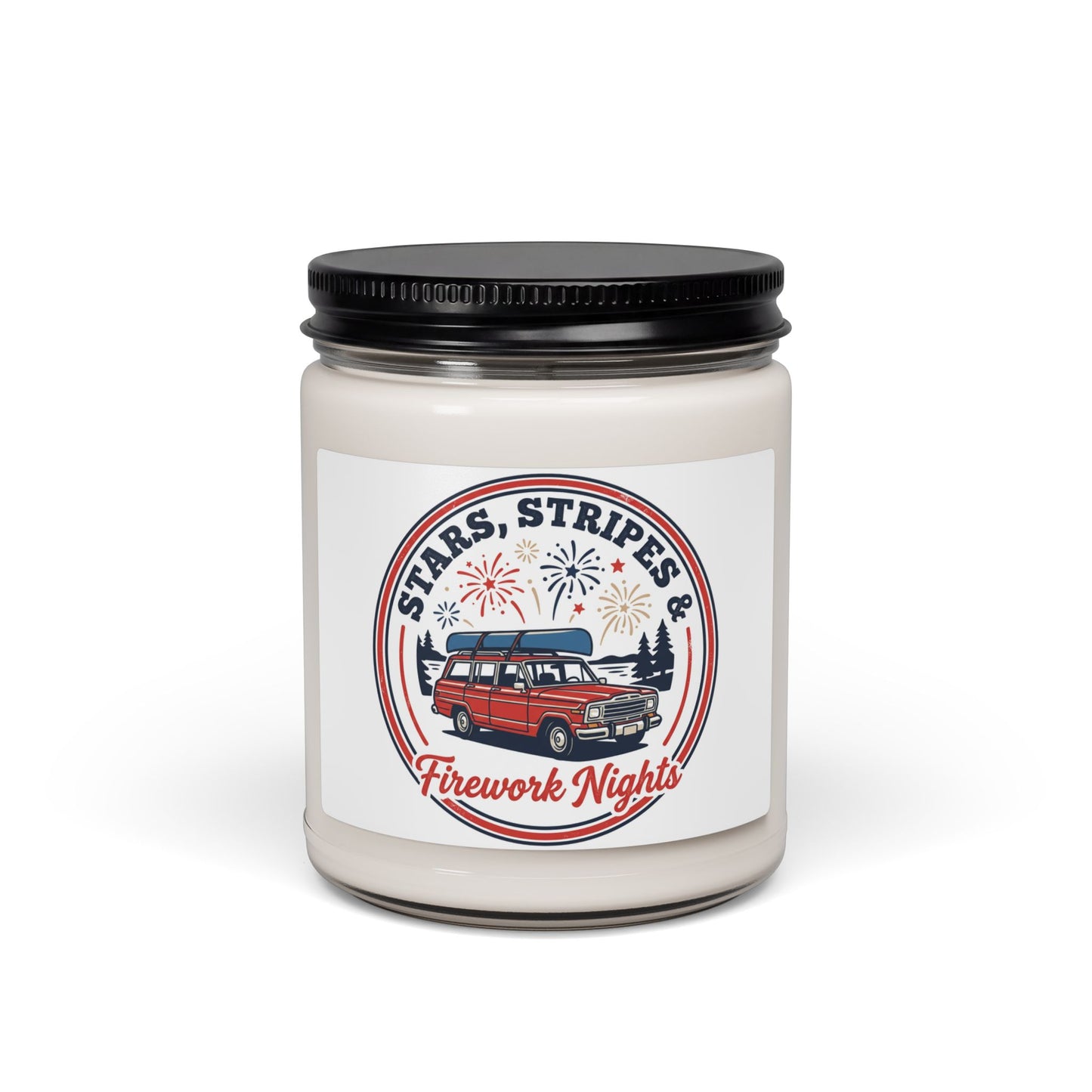 Stars & Stripes Firework Nights Candle | 9oz Soy, Americana Vintage