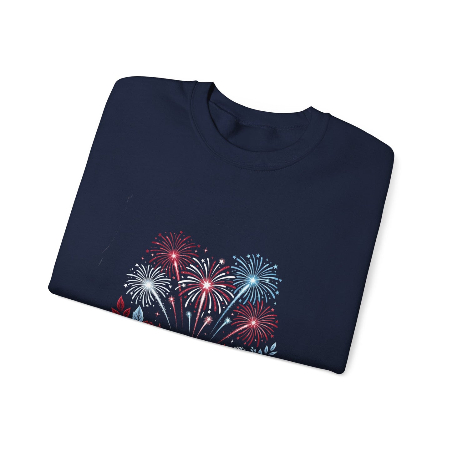 Faith & Freedom Floral Fireworks Sweatshirt | Patriotic vintage Americana