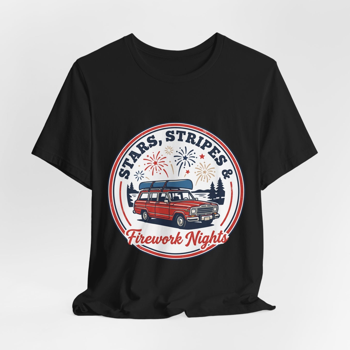 Stars & Stripes Firework Nights Tee | vintage USA, red white blue